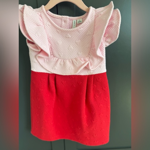 Janie and Jack Quilted Heart Colorblocked Dress • 2T - Picture 1 of 6